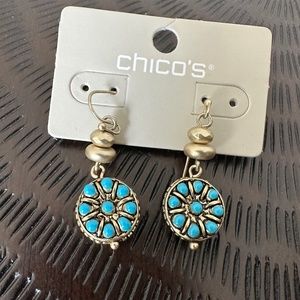 Chico's NWT Boho Turquoise Earrings